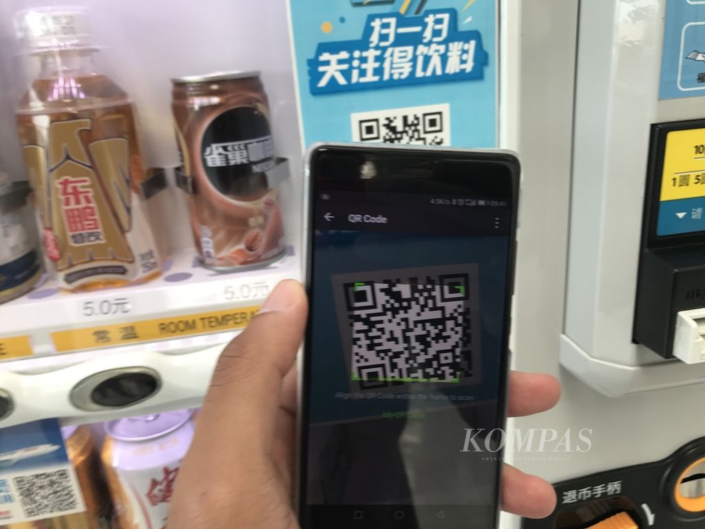 QR codes are used as online to offline intermediaries so that mobile phone users can transact electronically quickly and easily.