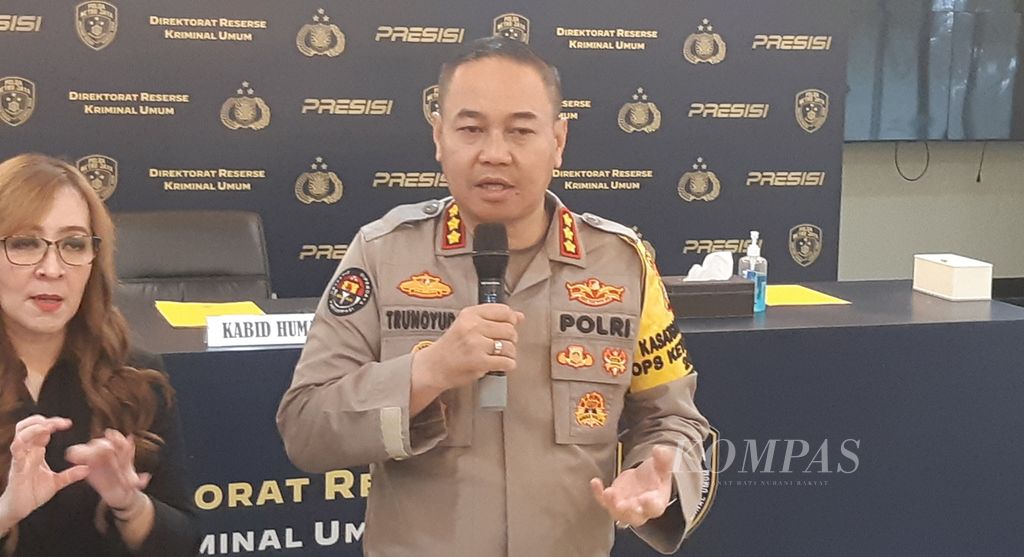 Kepala Bidang Humas Polda Metro Jaya Komisaris Besar Trunoyudo Wisnu Andiko