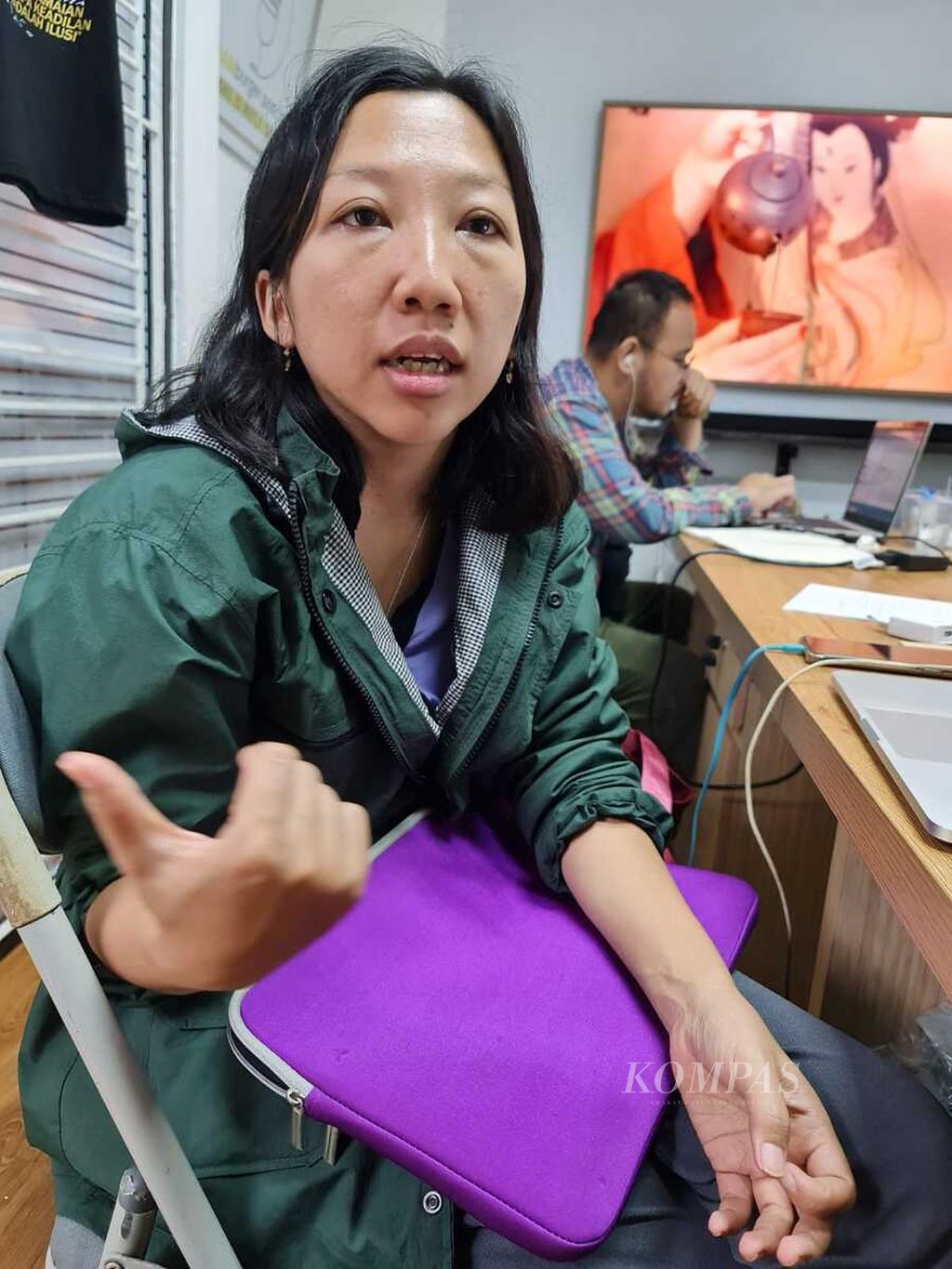 Erwiana Sulistyaningsih (32), asal Ngawi, mantan pekerja migran di Hong Kong yang mengalami penyiksaan oleh majikan.