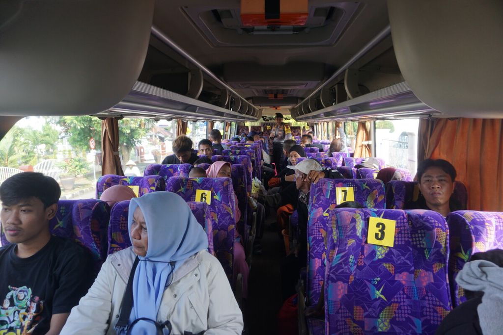 Sebanyak 350 orang mengikuti program balik gratis yang digelar Polresta Banyumas dari Purwokerto ke Jakarta, Rabu (26/4/2023).