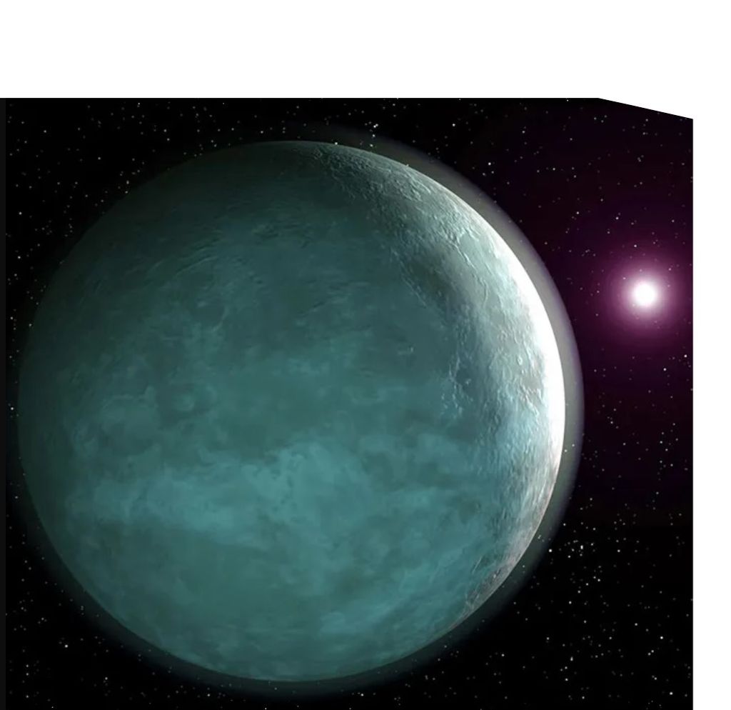 Gambaran seniman tentang atmosfer planet ekstrasurya yang membengkak.