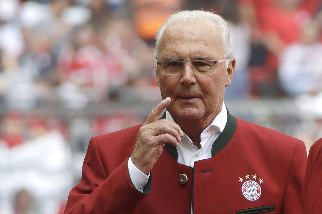 German football legend, Franz Beckenbauer, is seen in an archive photo dated May 20, 2017, attending a German League match between Bayern Munich and SC Freiburg in Munich, Germany. Beckenbauer passed away at the age of 78 on Sunday (1/7/2024).