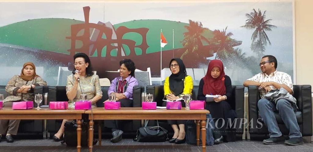 Ilustrasi. Suasana pernyataan pers “Perempuan Parlemen Menindaklanjuti Putusan Mahkamah Konstitusi untuk Pencegahan dan Penghentian Perkawinan Anak” Rabu (9/1/2019) di Media Center DPR, Senayan, Jakarta