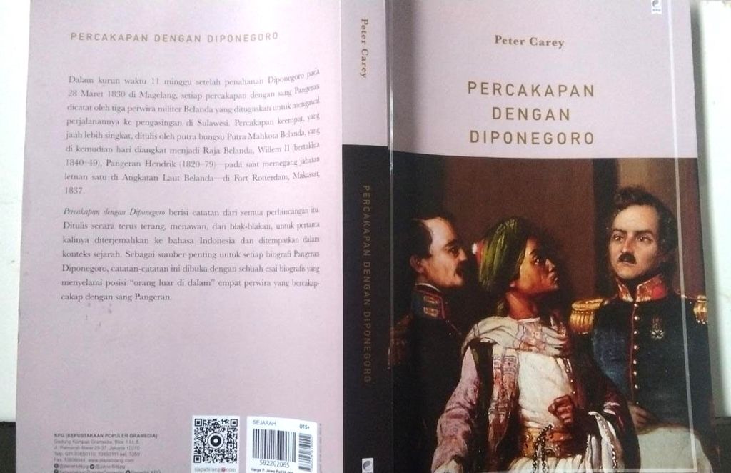 Sampul buku <i>Percakapan Senyap Sang Pangeran Selarong</i> (KPG, 2022) 