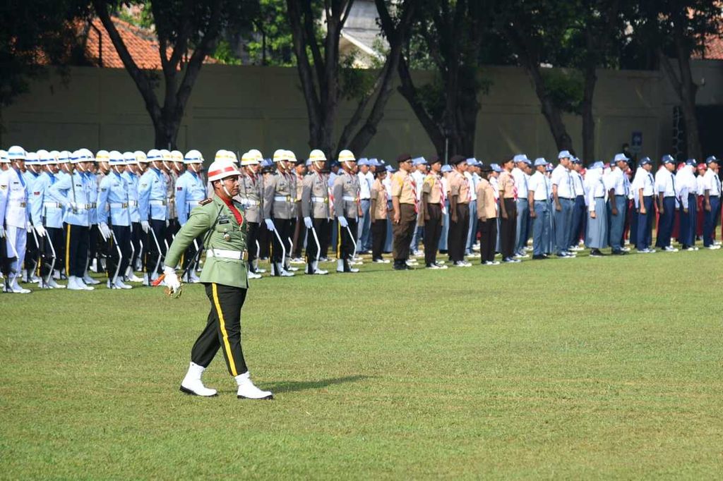 Komandan upacara melaporkan upacara peringatan Hari Kesaktian Pancasila 2022 siap dimulai.