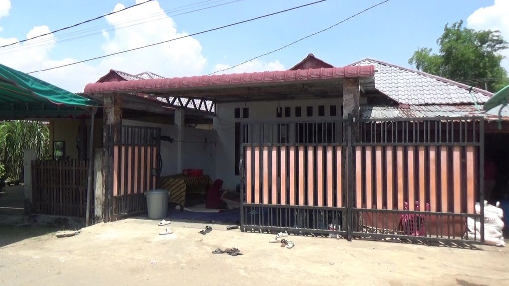 Rumah korban di Desa Kuta Glumpang, Kecamatan Samudera, Kabupaten Aceh Utara, Minggu (5/5/2024). 