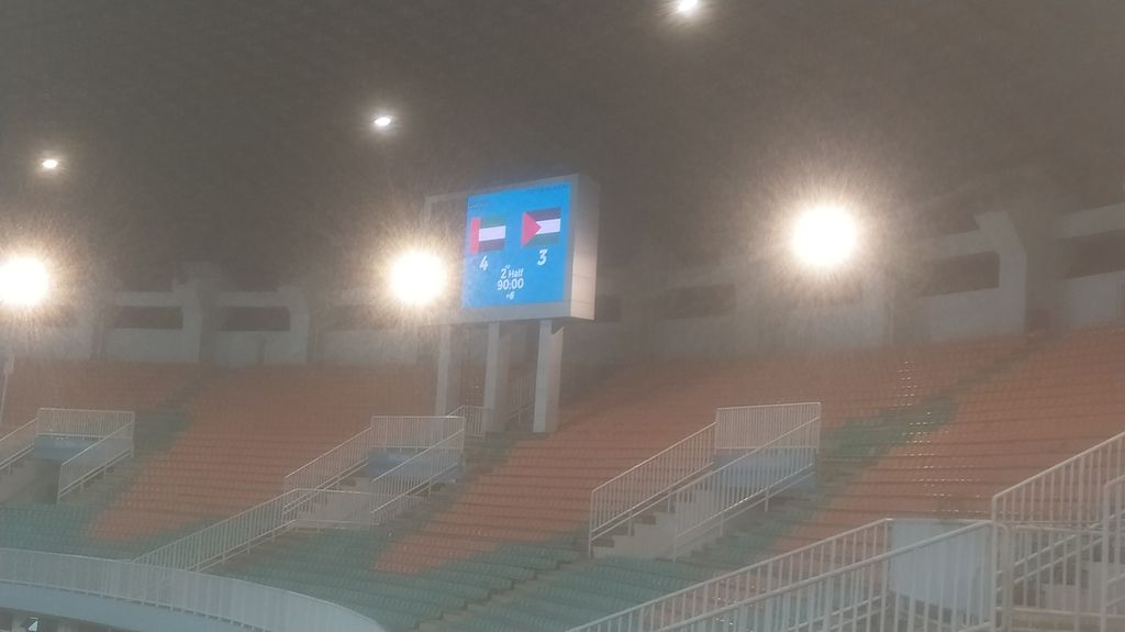Uni Emirat Arab mengalahkan Palestina dalam ajang kualifikasi Piala Asia U-17 2023 di Stadion Pekansari, Kabupaten Bogor, Jawa Barat, Senin (3/10/2022) dengan hasil akhir 4-3.