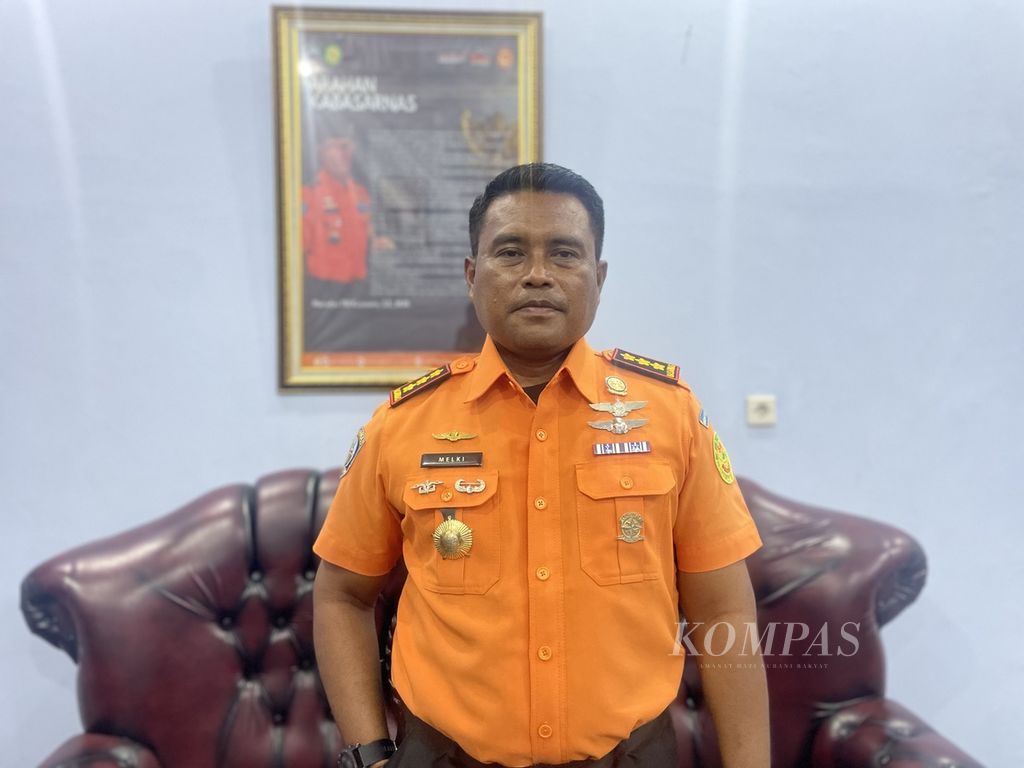 Kepala Kantor Pencarian dan Pertolongan Jayapura Melkianus Kotta saat ditemui di Jayapura, Papua, Kamis (7/12/2023).