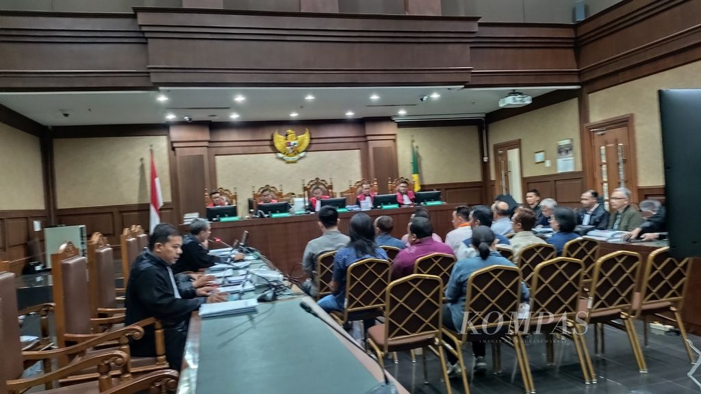 Suasana sidang kasus dugaan korupsi pengelolaan timah di Pengadilan Tindak Pidana Korupsi Jakarta, Kamis (11/9/2024). 