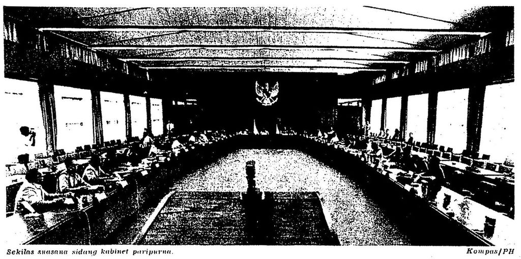 Sekilas suasana sidang kabinet paripurna.