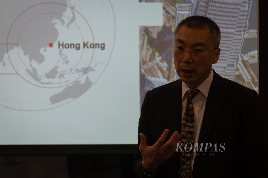 Kepala Bidang Transportasi dan Industri  InvestHK  Lam King Chung, Rabu (22/11/2023).