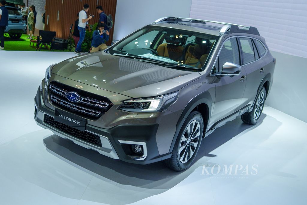 Subaru Outback diluncurkan dalam Gaikindo Indonesia International Auto Show (GIIAS) 2023, Kamis (10/8/2023), di ICE BSD, Kabupaten Tangerang, Banten.