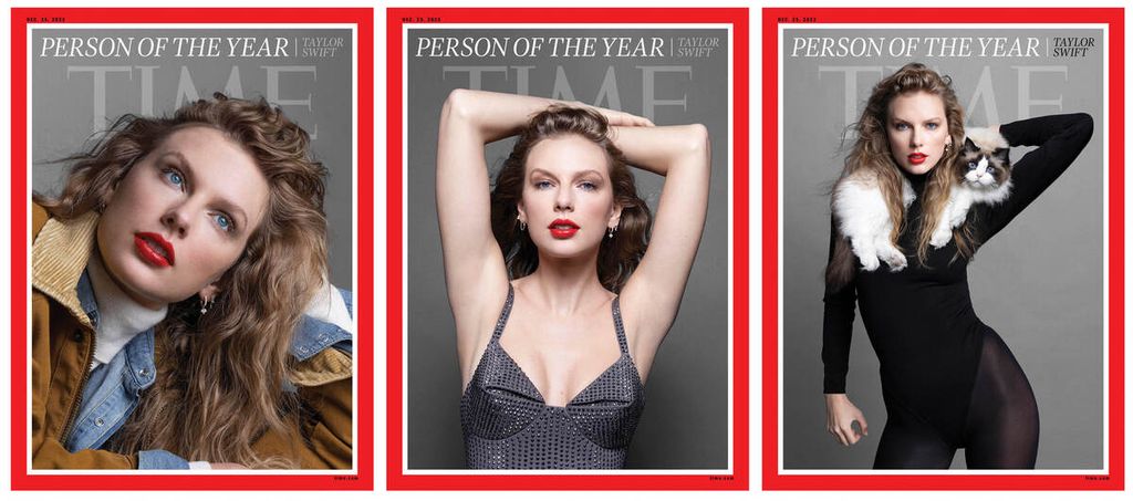 Foto milik majalah TIME/TIME Person of the Year yang diperoleh pada 6 Desember 2023 ini menunjukkan sampul majalah Time yang mengumumkan penyanyi-penulis lagi Taylor Swift sebagai Person of the Year 2023.