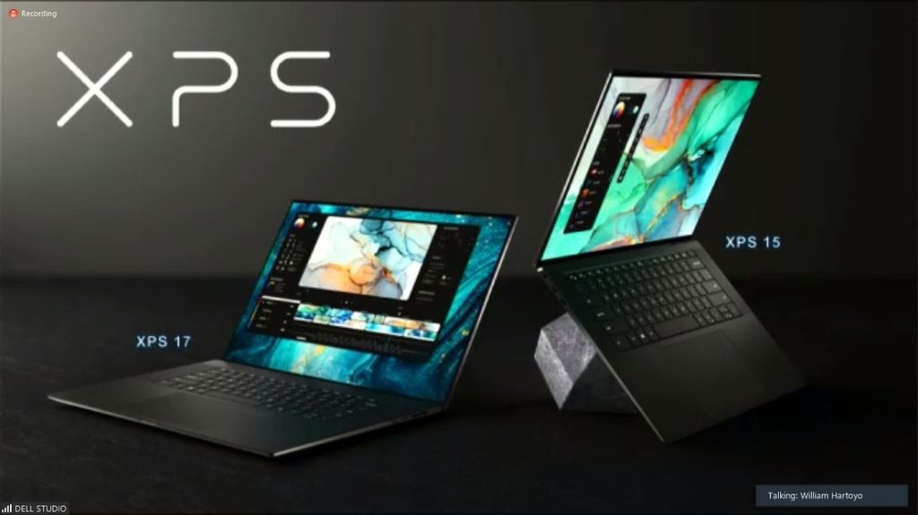 Laptop lini XPS dari Dell diluncurkan di Indonesia secara daring. Rabu (28/10/2020).  