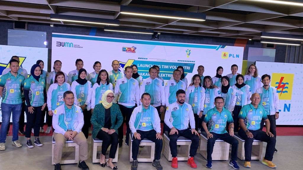 Acara peluncuran tim Jakarta Elektrik PLN untuk PLN Mobile Proliga 2023 di Kantor Pusat Perusahaan Listrik Negara, Jakarta, Jumat (30/12/2022). Elektrik PLN berhasrat kembali menjadi jawara Proliga setelah terakhir kali pada musim 2017.