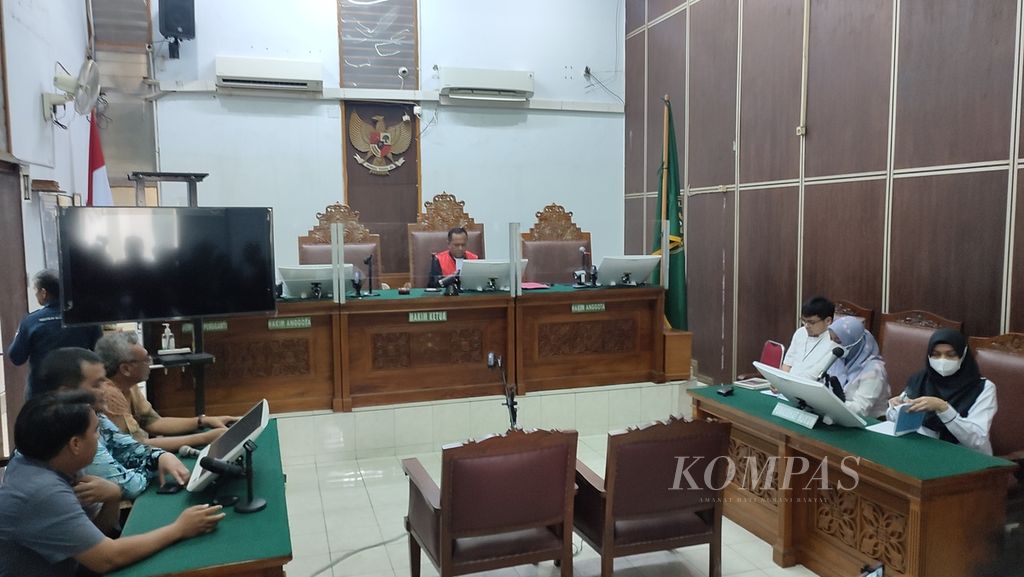 Sidang pembacaan putusan permohonan praperadilan terhadap dugaan penghentian perkara Harun Masiku di Pengadilan Negeri Jakarta Selatan, Rabu (21/2/2024). 