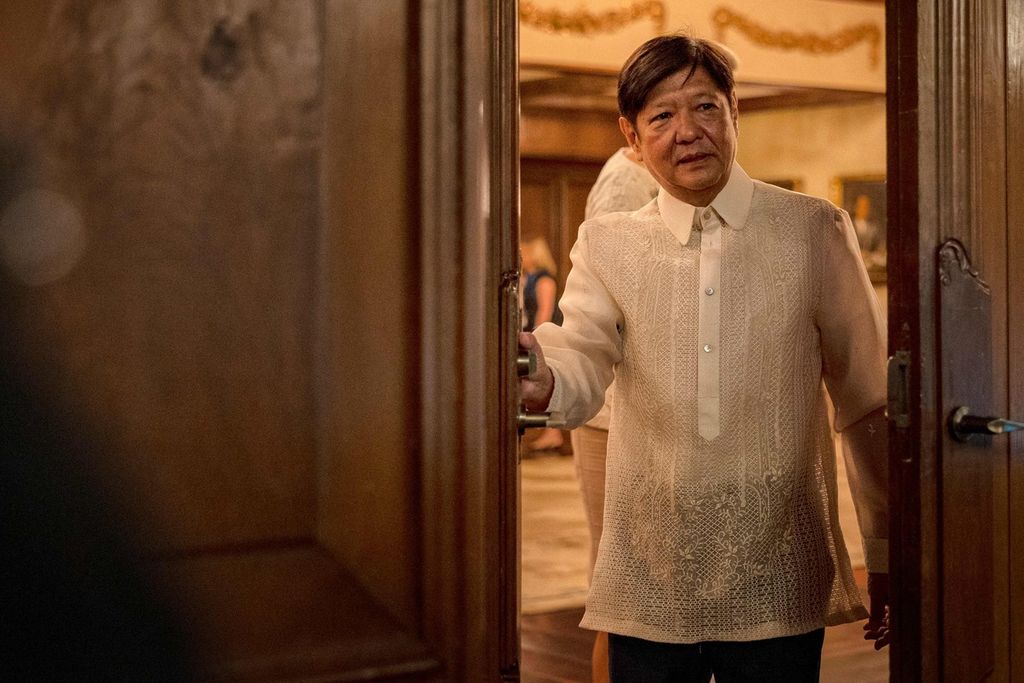 Presiden Filipina Ferdinand Marcos Jr di Istana Malacanang, Rabu (22/5/2024).