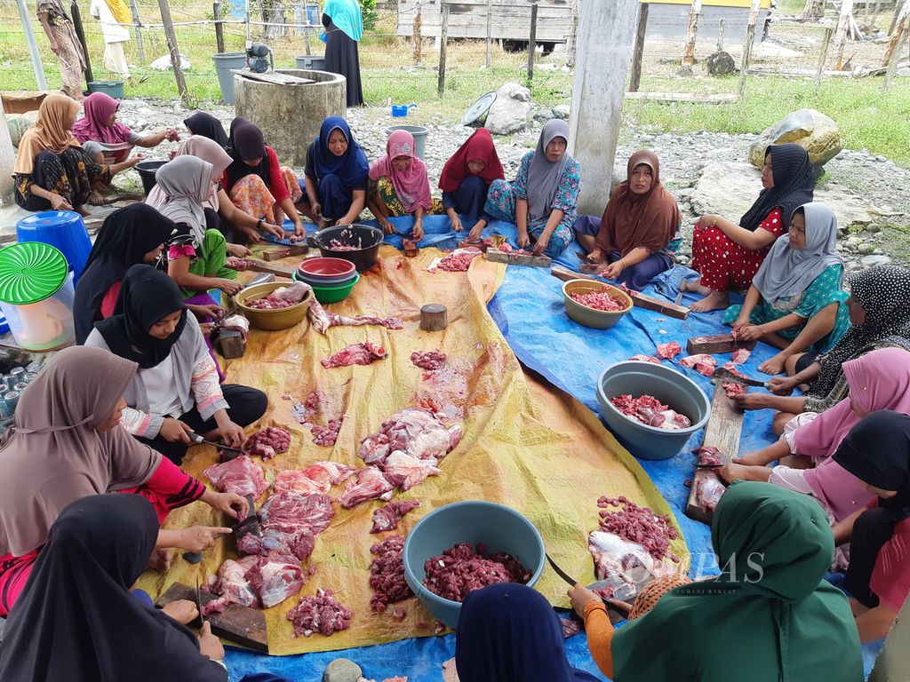 Suasana Desa Sikundo, Kecamatan Pante Ceureumen, Kabupaten Aceh Barat, Provinsi Aceh, Kamis (21/7/2022). 
