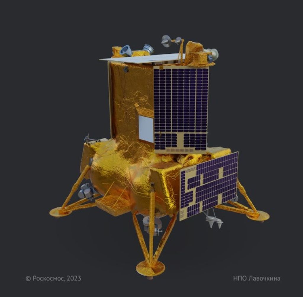 Wahana pendarat Luna-25 milik Badan Antariksa Rusia Roscosmos produksi NPO Lavochkina diperkirakan mendarat di kutub selatan Bulan pada 21 Agustus 2023. Wahana ini akan mencari dan meneliti keberadaan air es di kutub selatan Bulan.