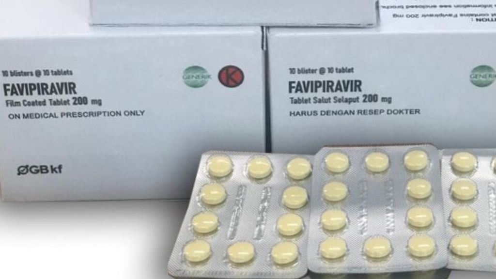 Favipiravir, obat untuk terapi Covid-19 produksi PT Kimia Farma. 