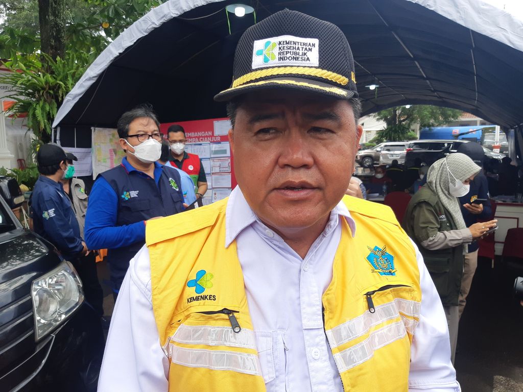 Dirjen Pencegahan dan Pengendalian Penyakit Kemenkes Maxi Rein Rondonuwu saat diwawancarai, Jumat (2/12/2022), di Cianjur, Jawa Barat.