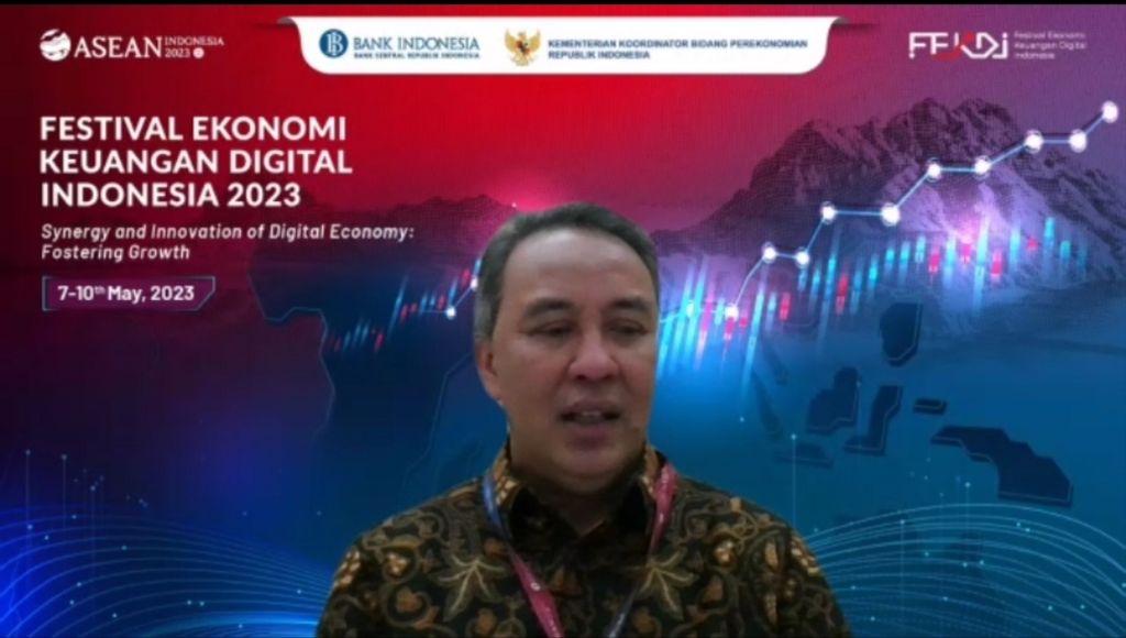 Kepala Departemen Kebijakan Sistem Pembayaran BI Dicky Kartikoyono dalam diskusi daring, Senin (8/5/2023).