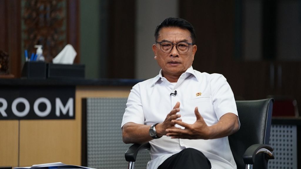 Kepala Staf Kepresidenan Moedoko ketika menyampaikan keterangan tentang percepatan pengembangan produksi sorgum di Gedung Bina Graha, Jakarta, Senin (15/8/2022).