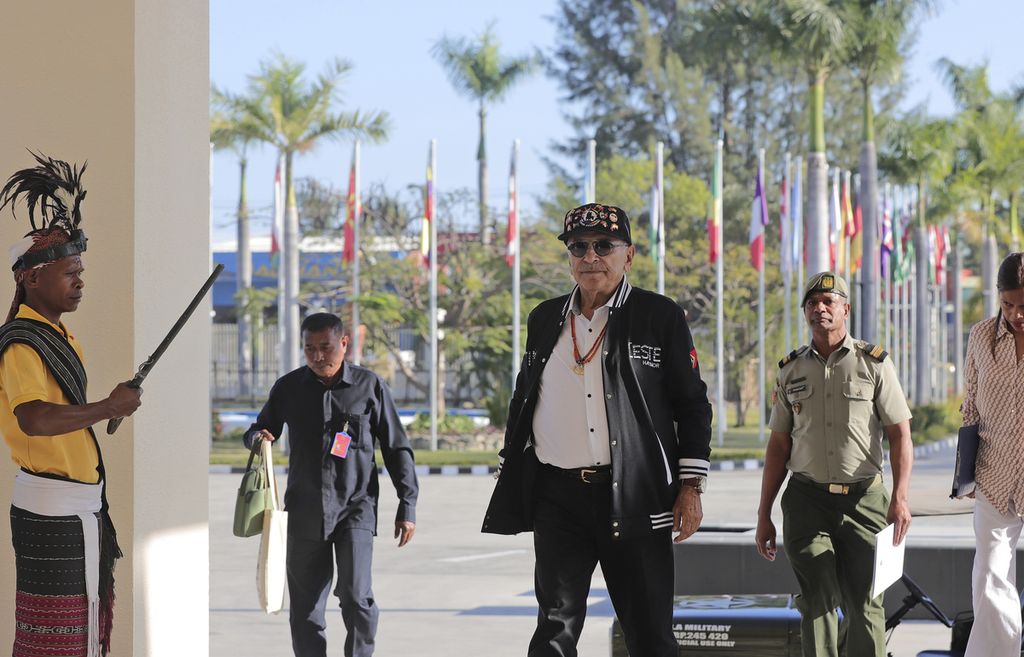 Presiden Timor Timur Timor Jose Ramos Horta tiba di Istana Presiden di Dili, Timor Timur, Rabu (4/9/2024). 