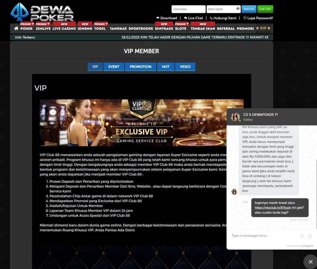 Kanal VIP situs dewapoker