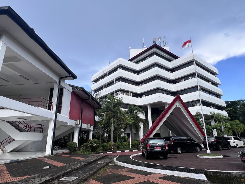 Gedung Rektorat Universitas Hasanuddin, Makassar, Sulsel, Jumat (4/11/2022).