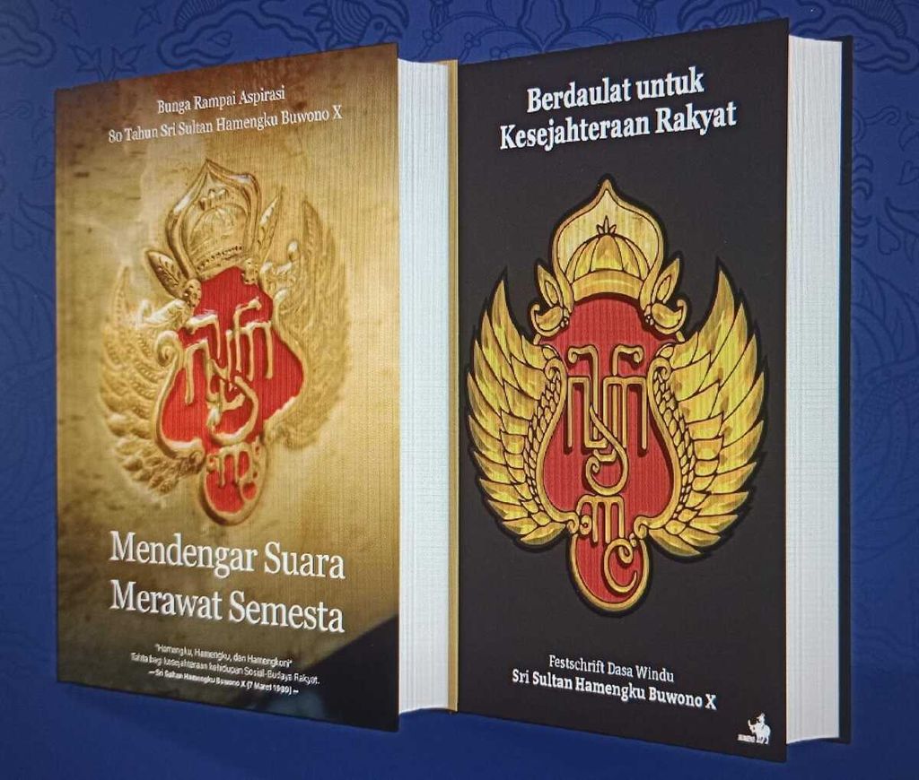 Dua buku yang diluncurkan pada 15 Desember 2023 untuk memperingati HUT ke-80 Sultan Hamengku Buwono X.
