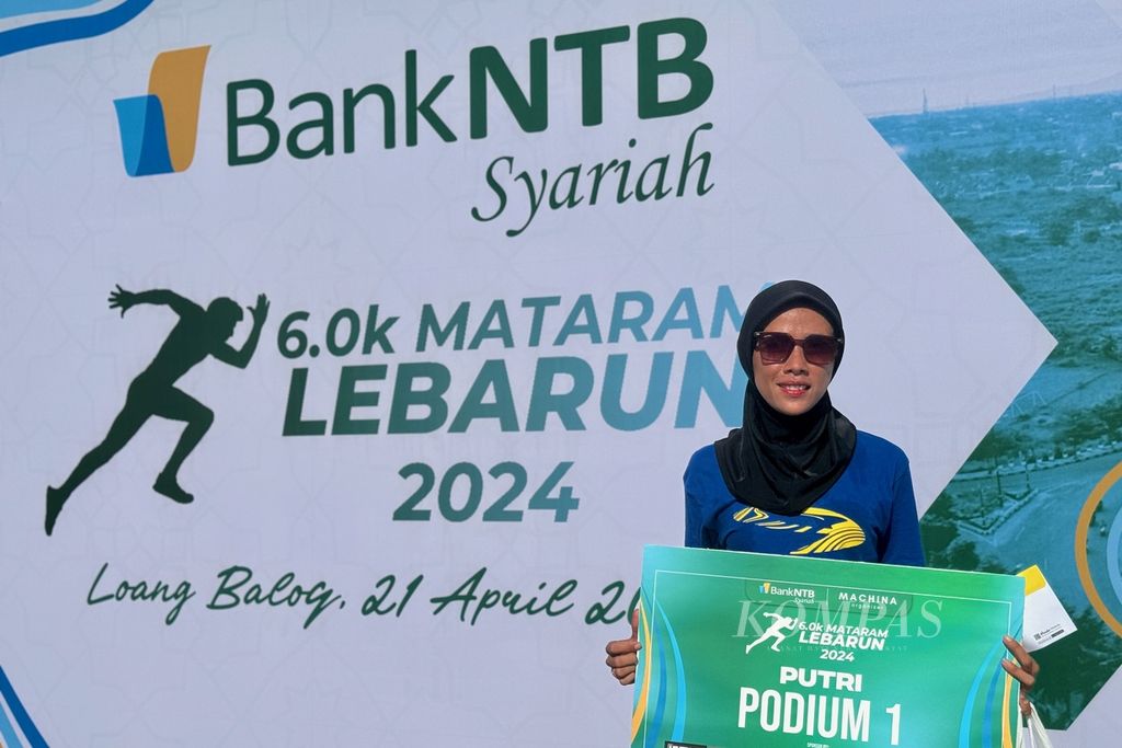 Dian Ekayanti (29), pelari yang akan mewakili Nusa Tenggara Barat dalam Pekan Olahraga Nasional (PON) 2024 di Aceh dan Sumatera Utara pada September mendatang.