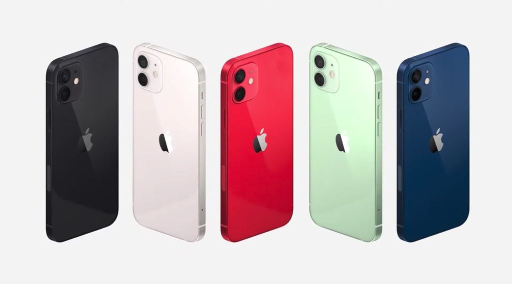 Pilihan warna iPhone 12.