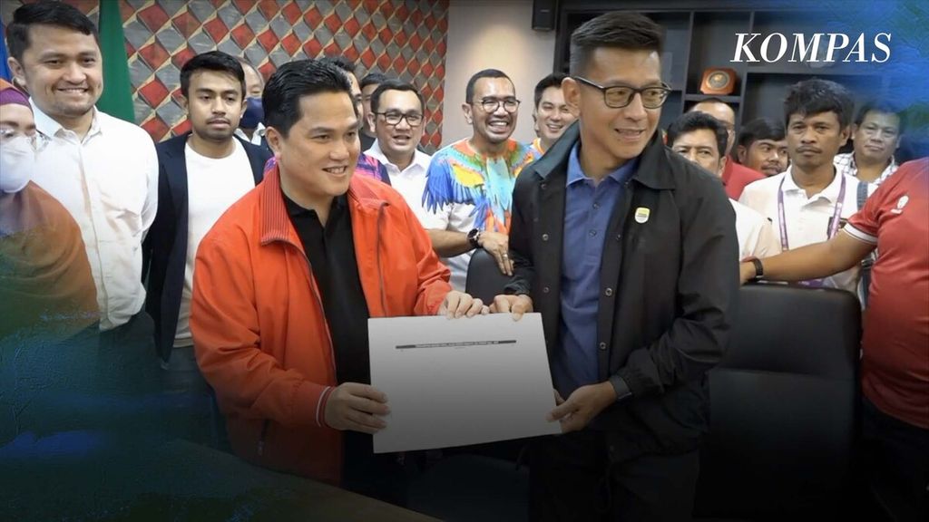 Erick Thohir registered to become a candidate for General Chair of PSSI on Sunday (15/1/2023)..