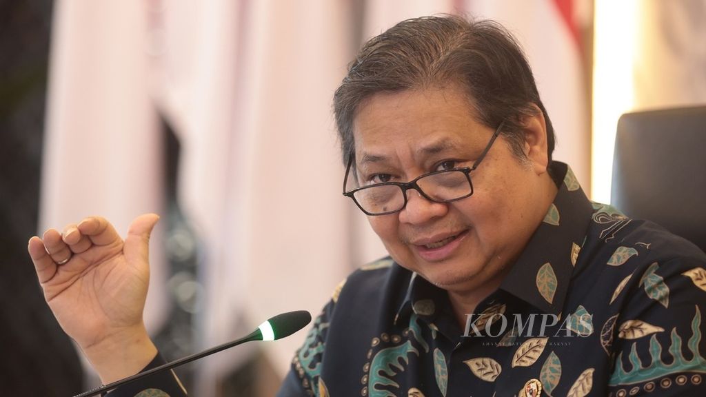 Coordinating Economic Minister Airlangga Hartarto