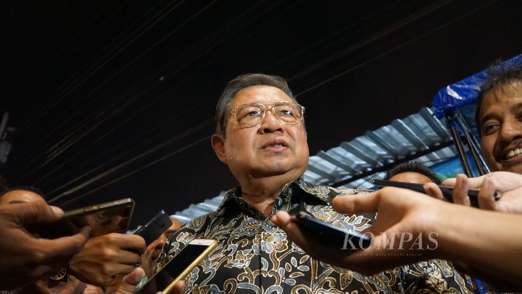 Susilo Bambang Yudhoyono, Ketua Umum Partai Demokrat, saat berkunjung ke Yogyakarta, Senin (10/12/2018).