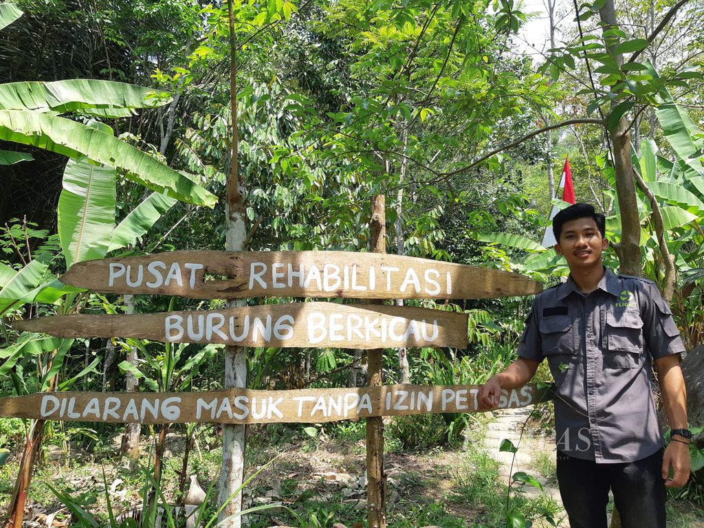 Penanggung jawab Pusat Rehabilitasi Burung Berkicau Tahura Wan Abdul Rachman, Arief Vickry, saat ditemui di Bandar Lampung, Rabu (21/8/2024). 