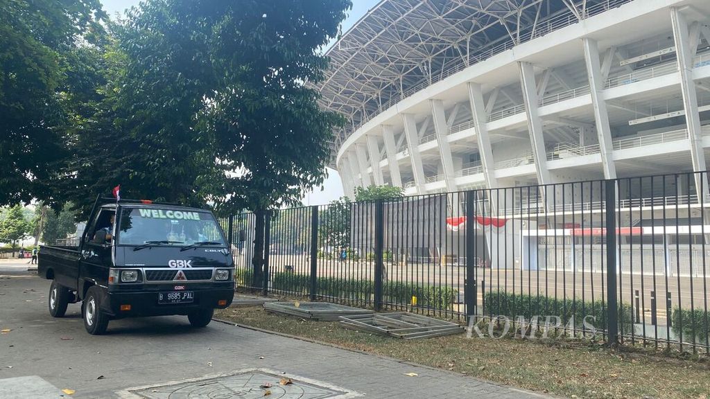 Kondisi Stadion Utama Gelora Bung Karno saat dikunjungi pada Senin (2/9/2024) siang.