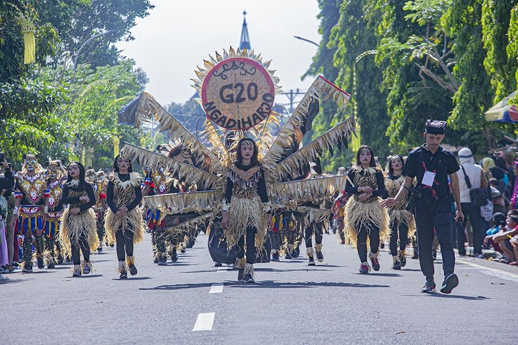 Seniman dan budayawan memeriahkan Pertemuan Tingkat Menteri Kebudayaan Negara Anggota G20 (Culture Minister's Meeting) di Magelang, Jawa Tengah, 11-13 September 2022.