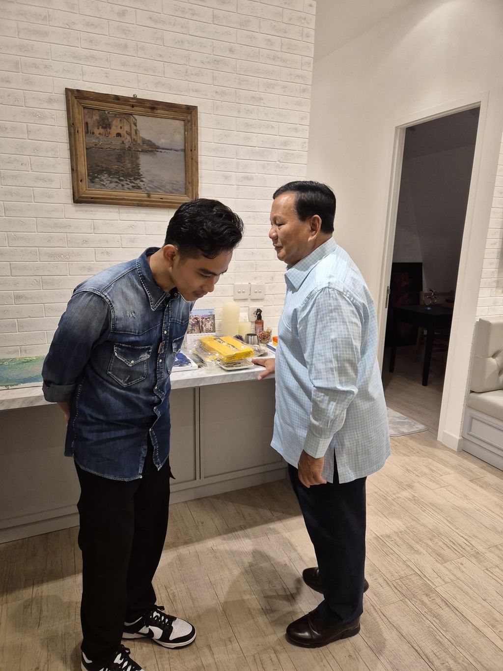 Pertemuan pasangan nomor urut 2, Prabowo Subianto dan Gibran Rakabuming Raka, di Jakarta Selatan, Jumat (22/3/2024).