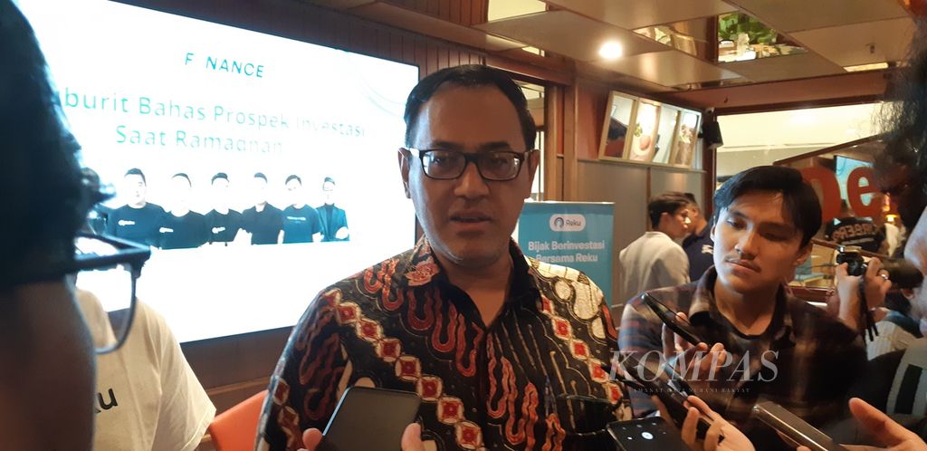 Kepala Biro Pembinaan dan Pengembangan Perdagangan Berjangka Komoditi Badan Pengawas Perdagangan Berjangka Komoditi (Bappebti) Tirta Karma Sanjaya, di Jakarta, Kamis (14/3/2024). 