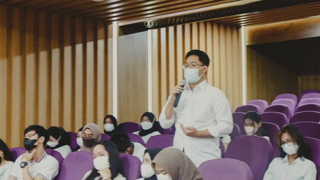 Kelas seminar Self Management, 22 Desember 2021, di Jurusan Ilmu Komunikasi Fakultas Ilmu Sosial dan Ilmu Politik Universitas Pembangunan Nasional Veteran Jakarta. (Foto Dokumentasi M Alam Asyqar)