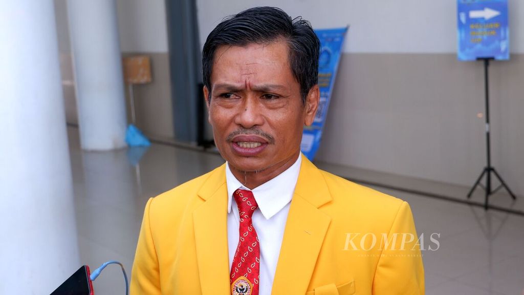 Rektor Universitas Lambung Mangkurat (ULM) Ahmad di Banjarmasin, Kalimantan Selatan, Kamis (14/9/2023).