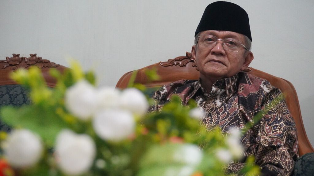 Wakil Ketua Umum Majelis Ulama Indonesia (MUI) Anwar Abbas saat ditemui di Jakarta, Selasa (28/9/2021). 