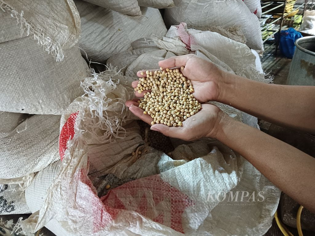 Soybeans imported from the United States are often used by tofu and tempeh makers, especially in West Java.