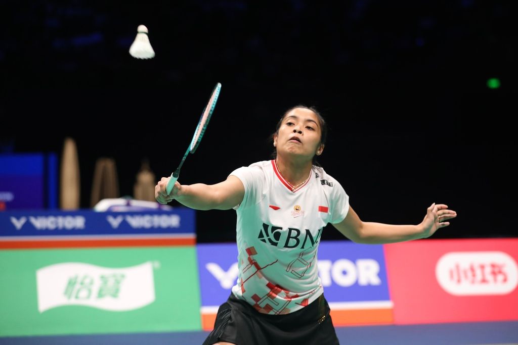 Gregoria Mariska Tunjung performed against Chen Yu Fei at the Asian Badminton Championship in China on Friday (12/4/2024). Gregoria became Indonesia's mainstay in the Uber Cup held in China.