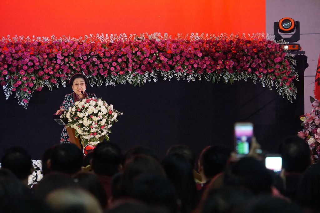 Ketua Umum PDI-P Megawati Soekarnoputri, Sabtu (18/1/2020).