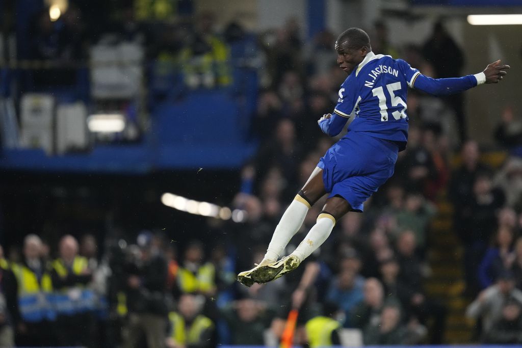 Chelsea's attacker, Nicolas Jackson, scored the second goal for his team in the English Premier League match between Chelsea and Tottenham Hotspur at Stamford Bridge Stadium, London, early Friday morning WIB.