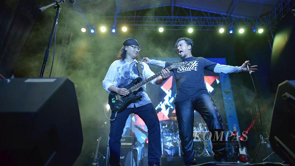 Band Vodoo tampil dalam The 90\'s Festival di Jakarta, Sabtu (25/11).    