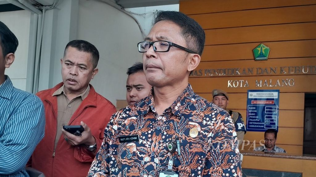 Subkoordinator Kelembagaan dan Sarana Prasanara Dinas Pendidikan dan Kebudayaan Kota Malang Muflikh Adhim, Kamis (3/8/2023).